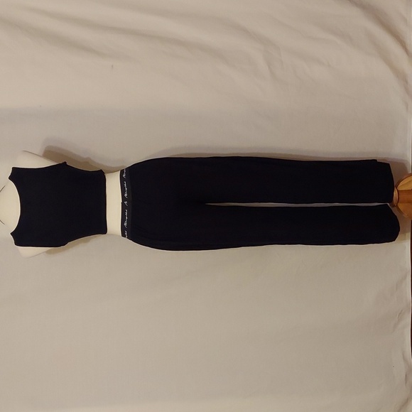 Missguided Black Sleeveless Crop Top and Pants Lounge Set - Picture 4 of 12